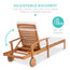 Acacia Wood Chaise Lounge Chair