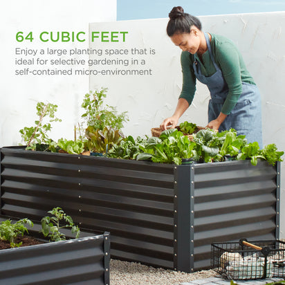 Outdoor Metal Raised Garden Bed