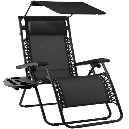 Folding Zero Gravity Recliner Chair ( Black)