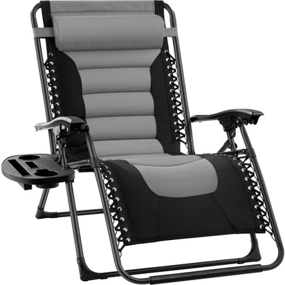 Zero Gravity Chair, Folding Recliner  (Gray/Black)