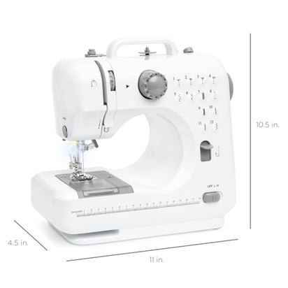 6V Portable Foot Pedal Sewing Machine ( White / gray )