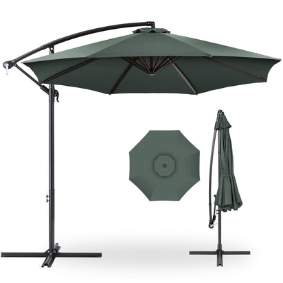 Offset Hanging Patio Umbrella - 10ft (Slate olive)