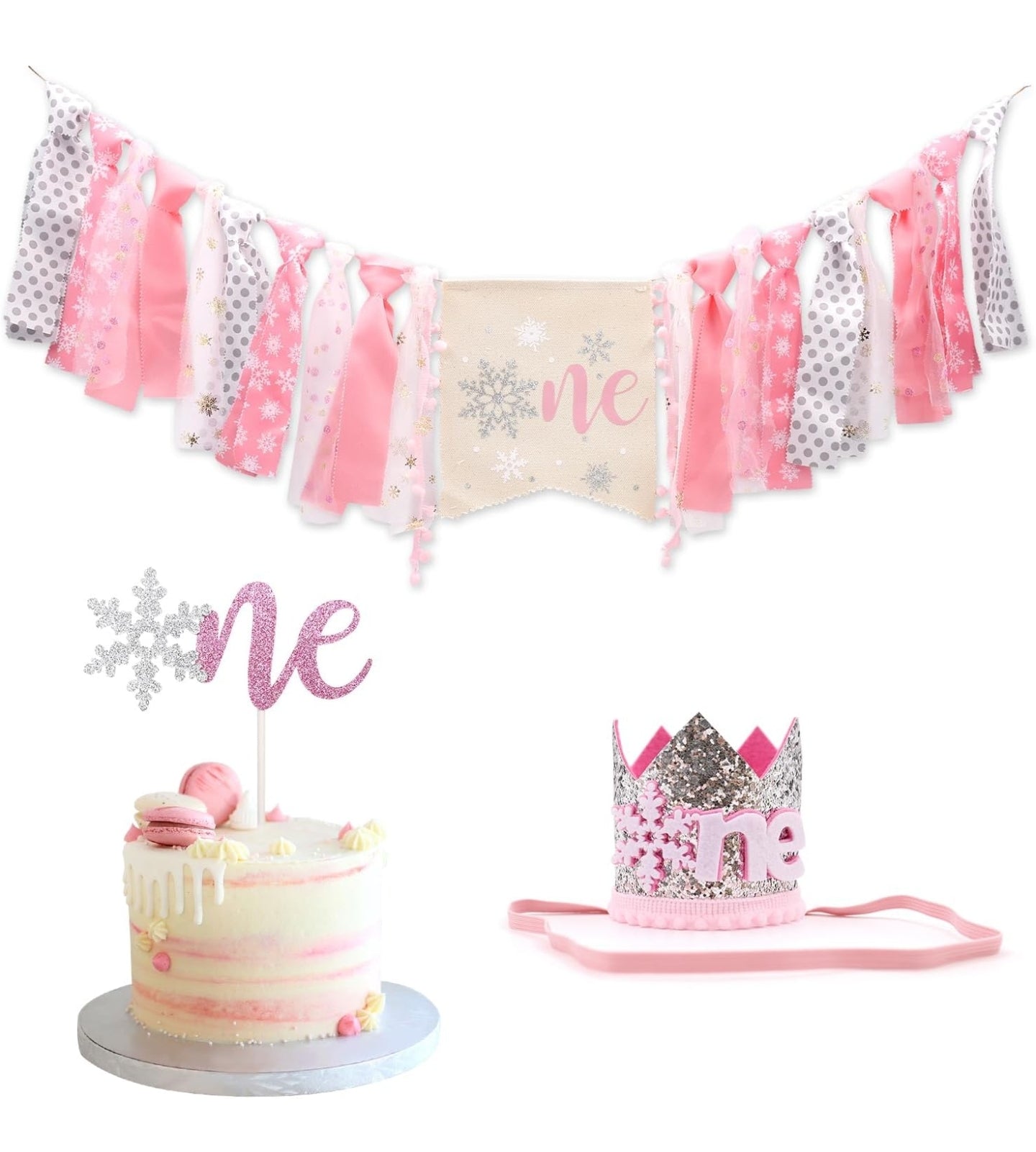 Baby Girls Winter First Birthday Party Decorations