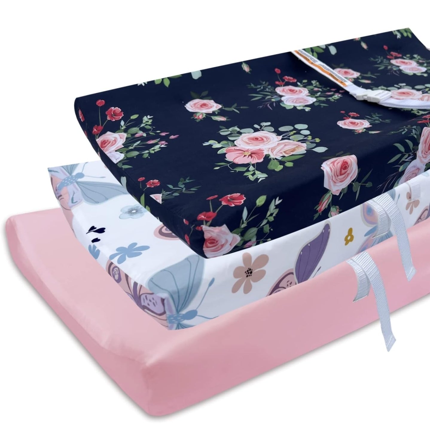 Baby Girl Floral Bedding Changing Pad Cover see pic for actual design