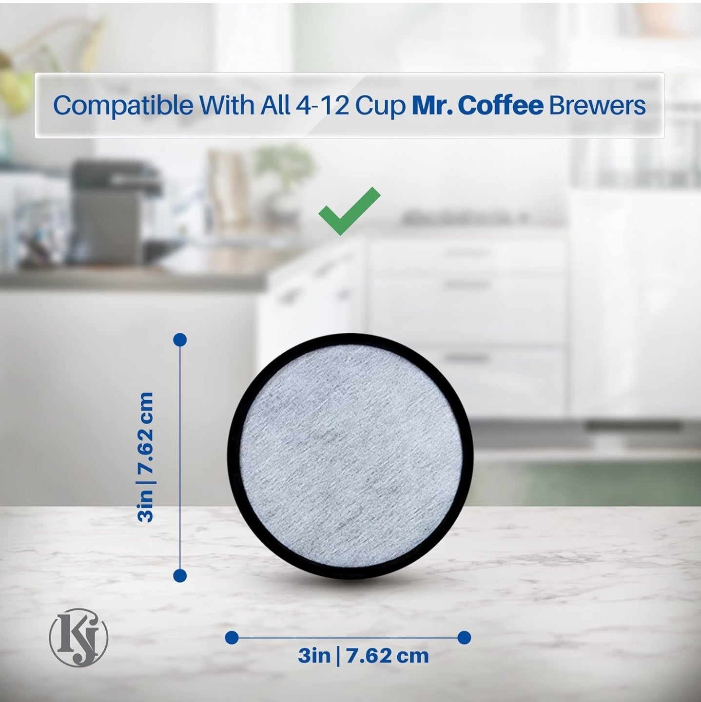 K&J Mr. Coffee Charcoal Water Filter Discs