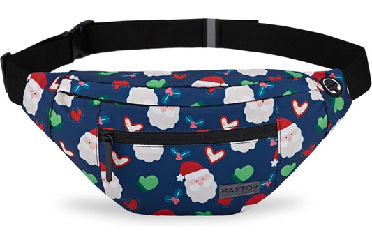 Large Crossbody Fanny Pack with 4-Zipper Pockets