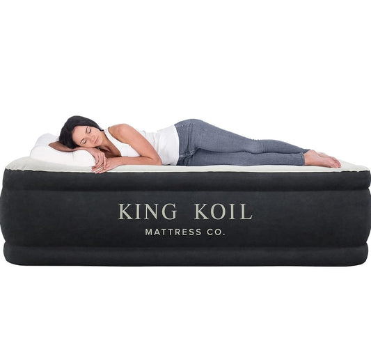 PieceKing Koil Plush Pillow Top King Air Mattress