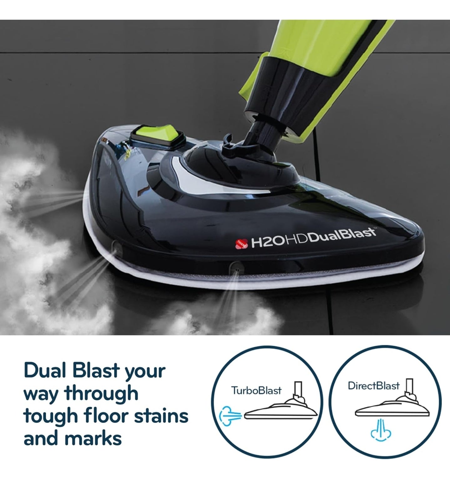 H2O HD DUALBLAST Steam Mop